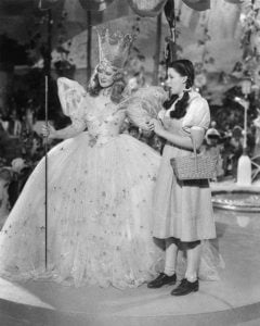 Billie Burke and Judy Garland in The Wizard of Oz