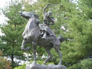 Sybil Ludington Revolutionary War statue in Carmel New York