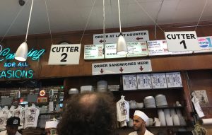 Cutter line at Katz's Delicatessen