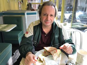 Eating at EJ's Luncheonette in Manhattan