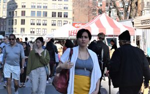 Real New Yorkers shopping at Union Square Market