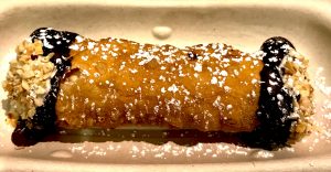 Chocolate filled hazelnut cannoli at New York Eataly