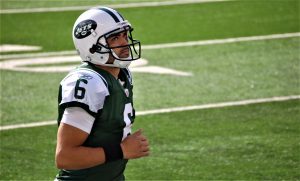 Mark Sanchez playing for the New York Jets