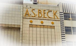 A.S. Beck Shoes sign