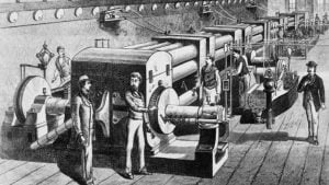 Thomas Edison’s Pearl Street power station in Lower Manhattan circa 1885