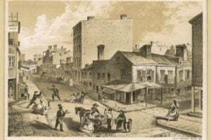 The Five Points intersection in Lower Manhattan in 1859
