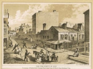 The Five Points intersection in Lower Manhattan in 1859