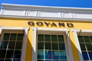 Exterior of a Goyard luxury boutique in California