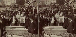 Pushcart market on New York City's East Side around 1915