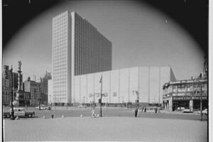 New York Coliseum at Columbus Circle in Manhattan in 1956