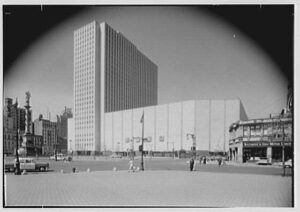 New York Coliseum at Columbus Circle in Manhattan in 1956