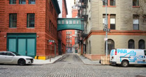 Staple Street Skybridge in Tribeca, one of Manhattan's hidden gems