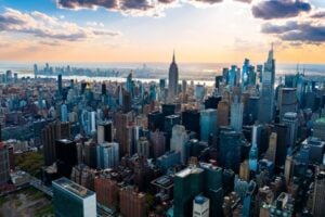 Manhattan skyline featuring the Empire State Building and New York City skyscrapers