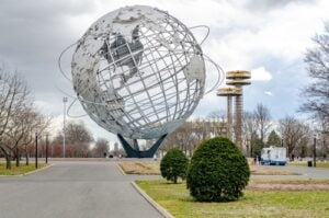 The Unisphere at Flushing Meadows Corona Park in Queens, New York