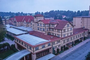 Historic Grossinger’s Hotel in Liberty, New York, one of the legendary Catskills Borscht Belt resorts