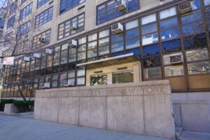 Exterior of Hunter College of the City of New York in Manhattan.