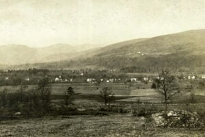 Historic view of the old village of Shokan in the Catskills before construction of the Ashokan Reservoir