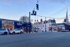 Main Street in Babylon Village on Long Island, New York