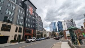 Centre Avenue streetscape in downtown New Rochelle, New York