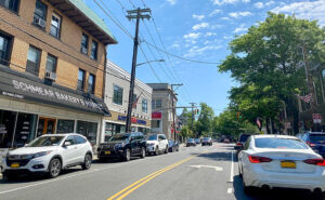 Main Street in Port Washington in the Town of North Hempstead, New York