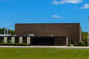 Exterior of Saugerties High School in Saugerties, Ulster County, New York.